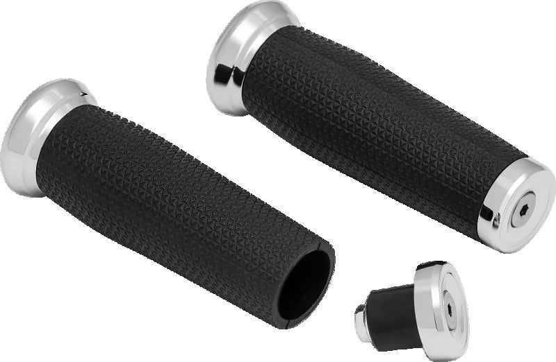 Kuryakyn Chrome Thresher Grips Universal 1in 5948