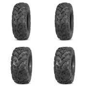 Set of 4 ATV QUADBOSS Tires (QBT447 27x11-14 Rear, 27x9-14 Front)