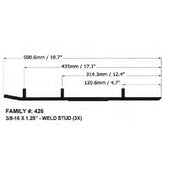 SPI WB-000-426 Spi Defender Hardweld Runners, Skidoo