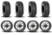 System 3 ST-3 Simulated Beadlock Machined/Gloss Black 20" Wheels And XT400 Tires [35x9.5R-20]