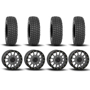 System 3 SB-5 Beadlock Gun Metal Grey 15" Wheels And XCR350 Tires [32x10R-15]
