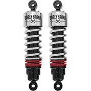 Burly Brand Slammer Plus 11.5" Shocks Chrome - B28-1206