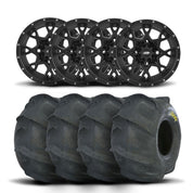 ITP Hurricane 12" Matte Black Wheels And Sand Star Tires [26x11-12]