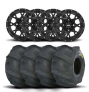 ITP Hurricane 12" Matte Black Wheels And Sand Star Tires [26x11-12]