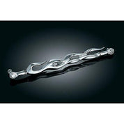 Kuryakyn Chrome Flame Shift Primary Linkage Trim Accent Harley Touring Softail