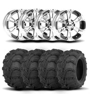 ITP SS112 14" Machined Black Wheels And Mud Lite Tires [27x12-14]