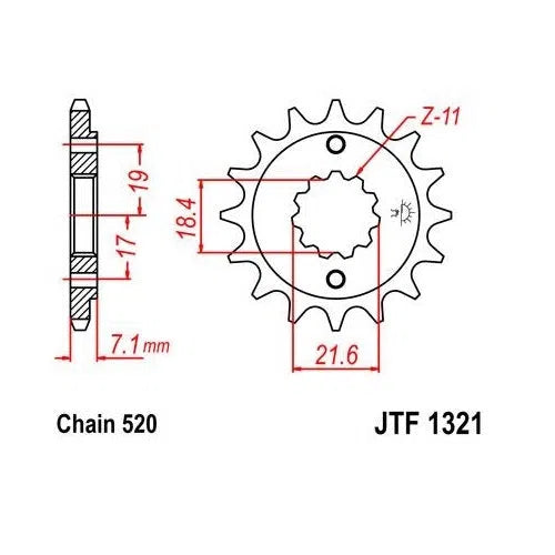 Steel Front Sprocket 13T for Street HONDA CBR250R 2011-2013