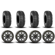 System 3 SB-7 Beadlock Titanium 15" Wheels And XT400 Tires [30x10R-15]