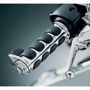 Kuryakyn Chrome Rubber Soft Premium ISO TBW Grips w/ Throttle Boss Harley 6228
