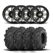ITP SS216 12" Matte Black Wheels And Mega Mayhem Tires [28x9-12]
