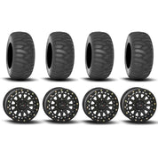 System 3 SB-6 Beadlock Matte Black 15" Wheels And SS360 Sand/Snow Tires [31x10-15]