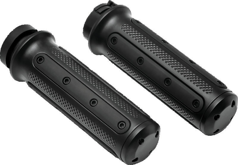 Kuryakyn Black Heavy Industry Grips Dual Cable 6121