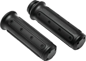 Kuryakyn Black Heavy Industry Grips Throttle-By-Wire 6123