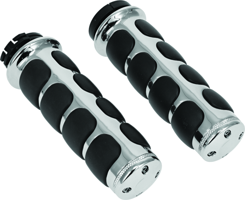 Kuryakyn Chrome ISO Grips Without Throttle Boss Dual Cable 6205