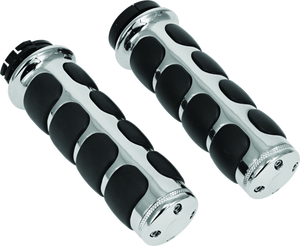Kuryakyn Chrome ISO Grips Without Throttle Boss Dual Cable 6205