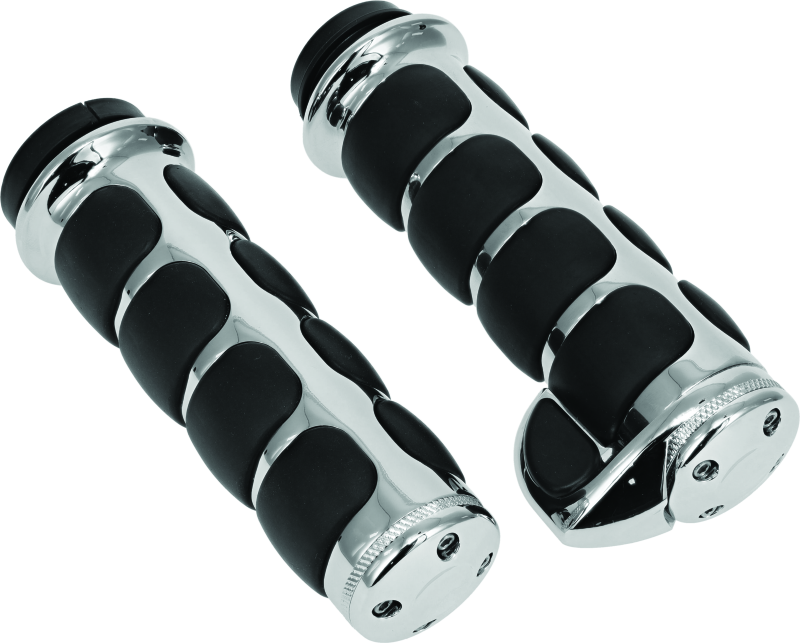 Kuryakyn Chrome ISO Grips With Throttle Boss Throttle-By-Wire 6228