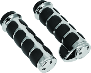 Kuryakyn Chrome ISO Grips With Throttle Boss Throttle-By-Wire 6228