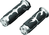 Kuryakyn Chrome ISO Flame Grips Dual Cable 6260