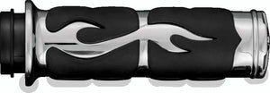 Kuryakyn Chrome ISO Flame Grips Metric 6261