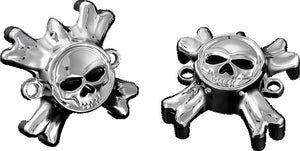 Kuryakyn Chrome Replacement Zombie Grip Emblems With Throttle Boss 6278