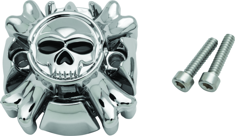 Kuryakyn Chrome Replacement Zombie Grip Emblems Without Throttle Boss 6281