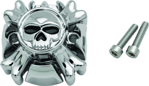Kuryakyn Chrome Replacement Zombie Grip Emblems Without Throttle Boss 6281