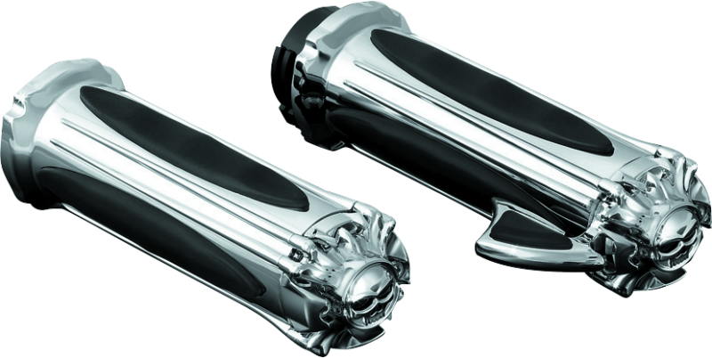 Kuryakyn Chrome Zombie Grips With Throttle Boss Dual Cable 6295