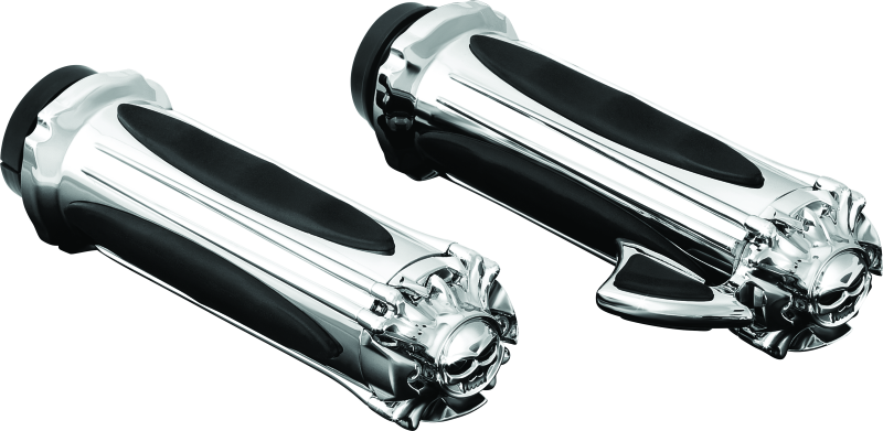 Kuryakyn Chrome Zombie Grips With Throttle Boss Throttle-By-Wire 6297