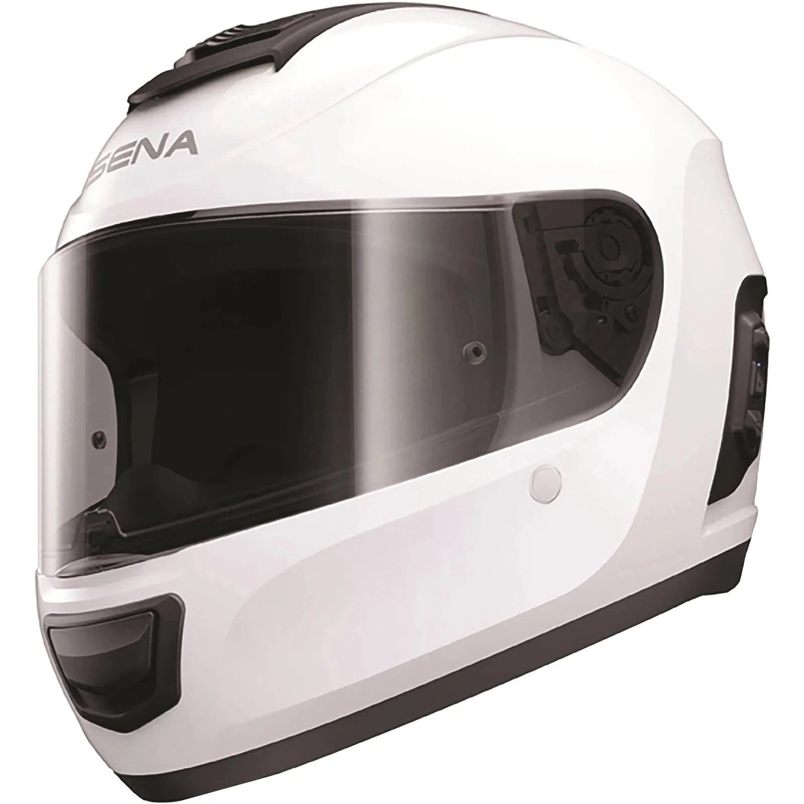 SENA Momentum LITE Full Face Helmet Glossy White MD MO-LITE-GW-M-01