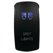 DragonFire Racing Laser-Etched Dual LED Switch - Spot light on/off - Blue - 04-0064