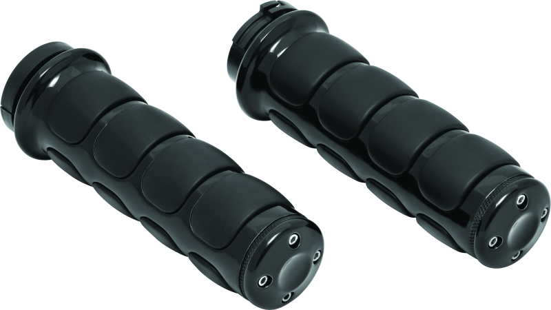 Kuryakyn Black ISO Grips Without Throttle Boss Dual Cable 6320