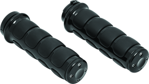 Kuryakyn Black ISO Grips Without Throttle Boss Dual Cable 6320
