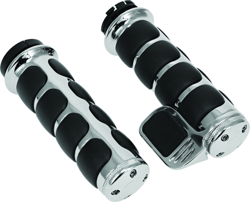 Kuryakyn Chrome ISO Grip With Throttle Boss Dual Cable 6342