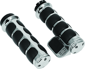 Kuryakyn Chrome ISO Grip With Throttle Boss Dual Cable 6342