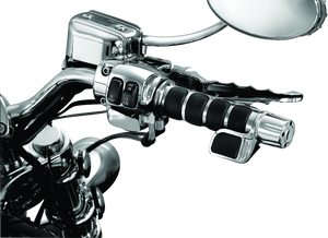 Kuryakyn Chrome ISO Grip With Contoured Throttle Boss Throttle-By-Wire 6343