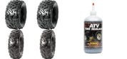 Set of 4 ATV Tires (DI-K591 25x10-12 Rear, DI-K911 25x8-12 Front) with Sealant