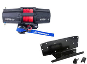 Viper V2 UTV Winch Kit 4500 lb Standard Spool With 40 Feet Black Synthetic Rope With Mount For Honda Pioneer 500 2015-2021