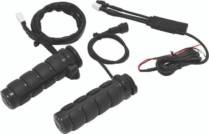 Kuryakyn Gloss Black Heated ISO Grips Dual Cable 6473