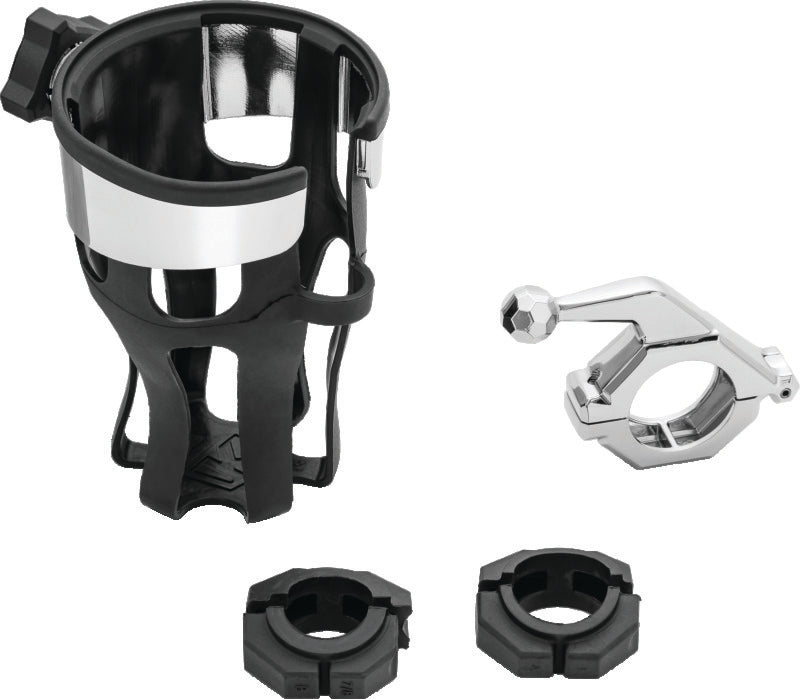 Kuryakyn Chrome Reflex Drink Holder With Bar Mount Universal 6482
