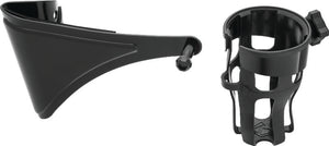 Kuryakyn Gloss Black Reflex Passenger Drink Holder Right-Side Mount 6487