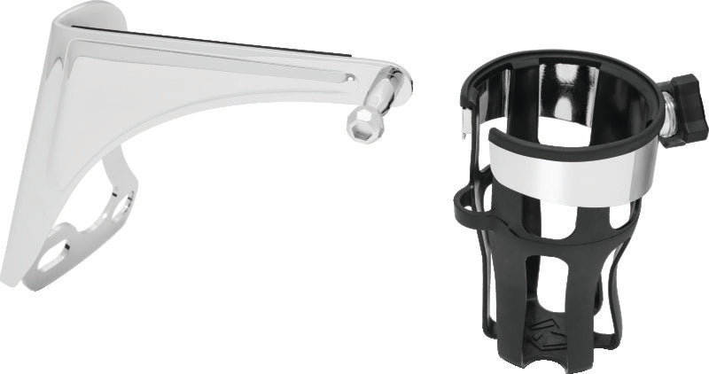Kuryakyn Chrome Reflex Passenger Drink Holder Right-Side Mount 6488