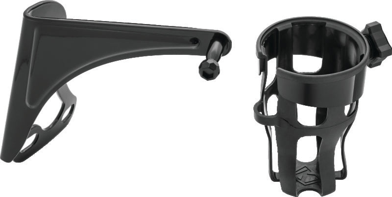 Kuryakyn Gloss Black Reflex Passenger Drink Holder Right-Side Mount 6489