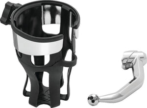 Kuryakyn Chrome Reflex Drink Holder Left-Side Handlebar Mount 6494
