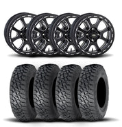 ITP Tsunami 15" Matte Black Wheels And Tenacity Tires [32x10R-15]
