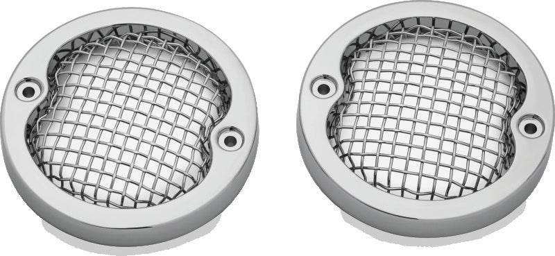 Kuryakyn Chrome Mesh Turn Signal Bezels 3-1/4in 6513