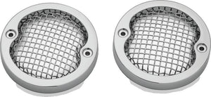 Kuryakyn Chrome Mesh Turn Signal Bezels 3-1/4in 6513