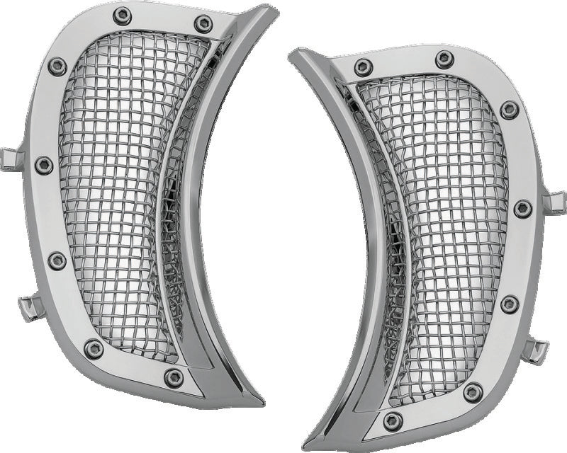 Kuryakyn Chrome Mesh Headlight Vent Accents 6518