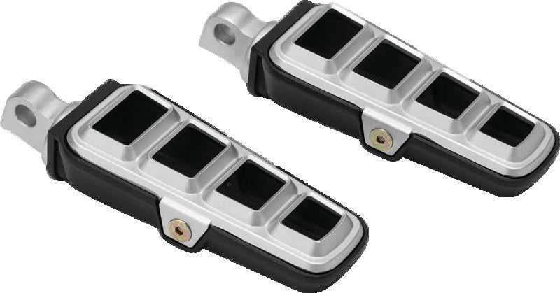 Kuryakyn Silver Dillinger Pegs With Male-Mount Adapter 6666