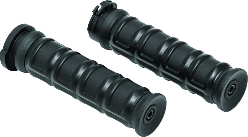 Kuryakyn Silver Dillinger Grips Dual Cable 6672