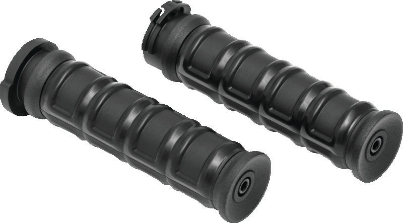 Kuryakyn Satin Black Dillinger Grips Dual Cable 6673